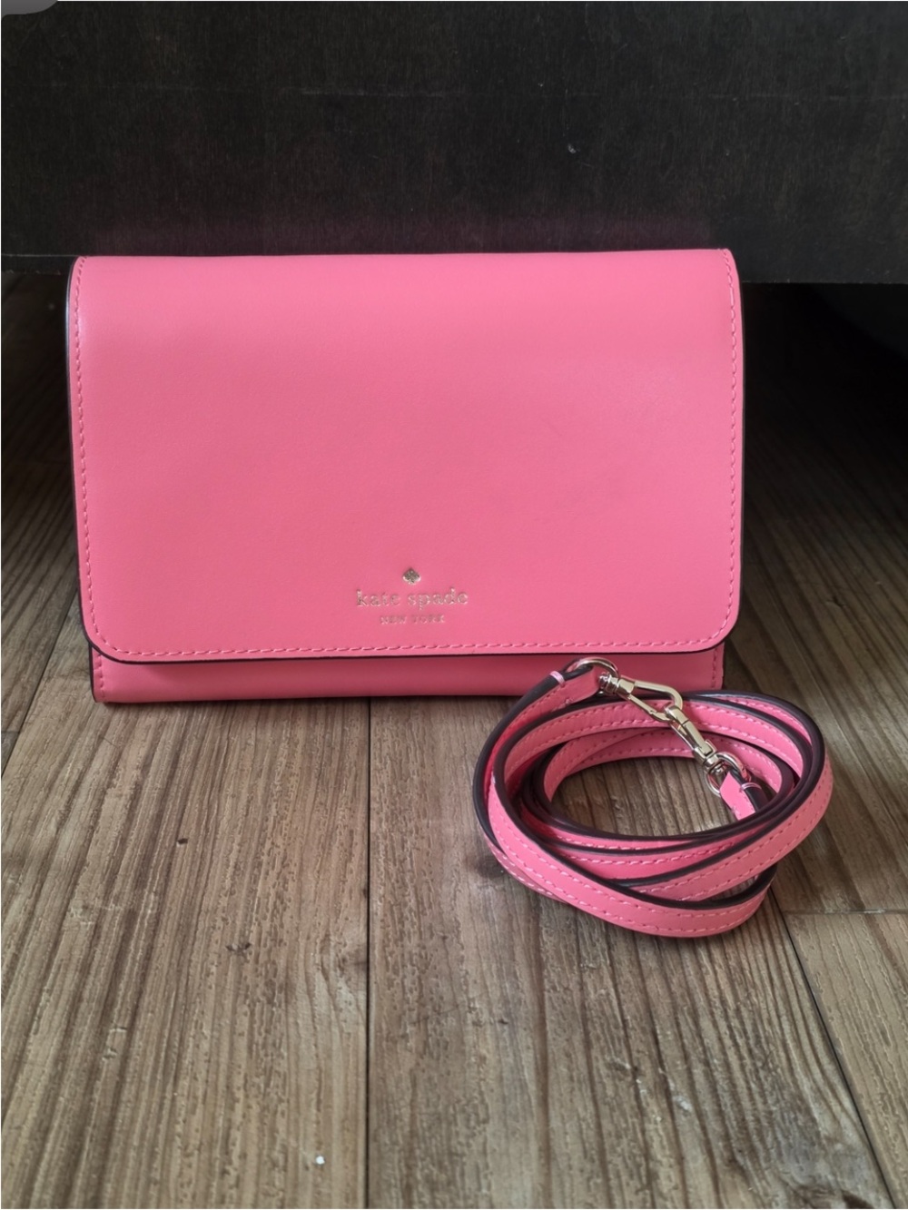 kate spade Pink Leather Crossbody Wallet NWOT